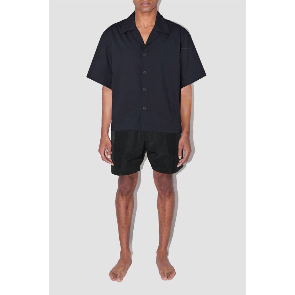 NEW TRUE TRIBE men's saulo cuban shirt in smooth weave black